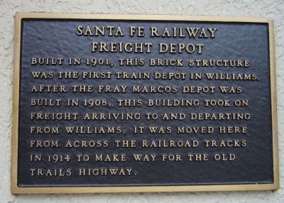 Santa Fe Railway Freight Depot Marker image. Click for full size.