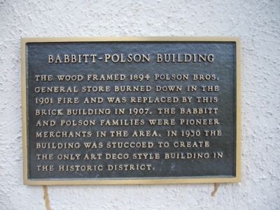 Babbitt-Polson Building Marker image. Click for full size.
