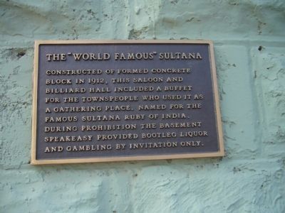 The "World Famous" Sultana Marker image. Click for full size.
