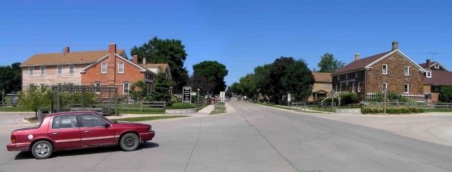 A view of the main street (220th Trail) of the village of Amana, the largest of the seven villages image. Click for full size.