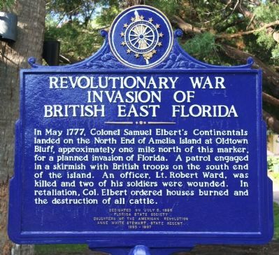 Revolutionary War Invasion of British East Florida Marker image. Click for full size.