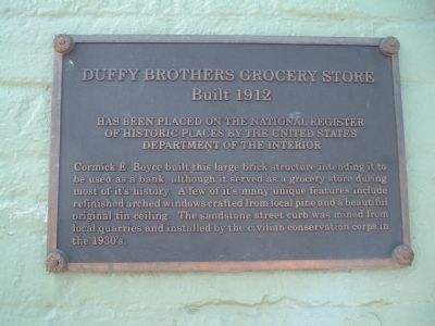 Duffy Brothers Grocery Store Marker image. Click for full size.