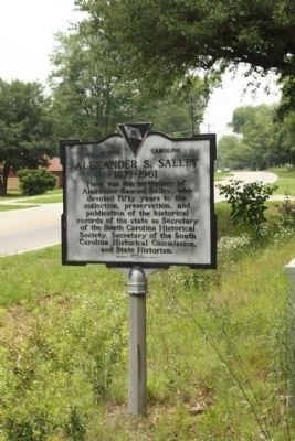 Alexander S. Salley Marker, looking west along Belleville Road (State Road 38-29) image. Click for full size.