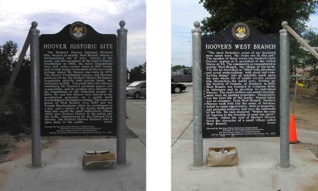 Hoover Historic Site / Hoovers West Branch Marker image. Click for full size.