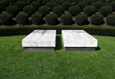The graves of President and Mrs. Hoover image. Click for full size.