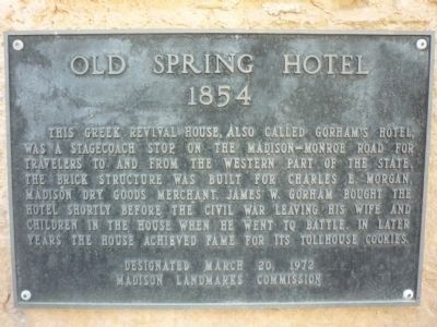 Old Spring Hotel Marker. Click for full size. Old Spring Hotel Marker image. Click for full size.