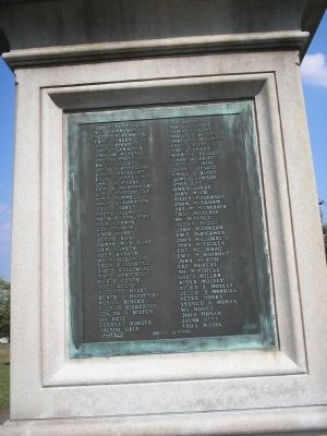 Veteran Plaque on Rear of Monument image. Click for full size.