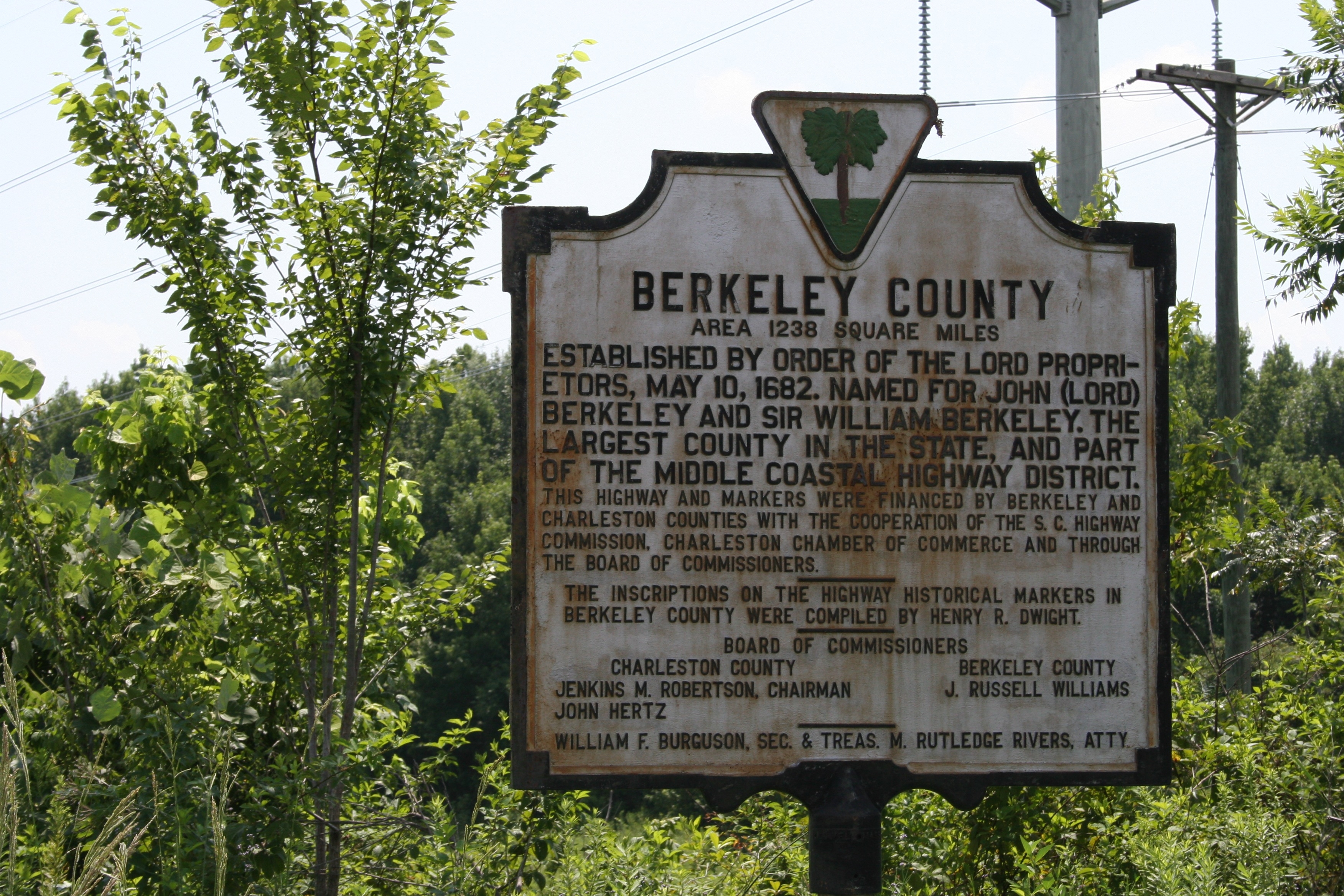 Berkeley County Marker (ca. 1940)