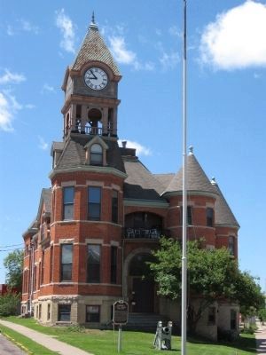 Merrill City Hall and Marker image. Click for full size.
