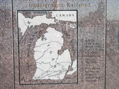 Main Stops Along Michigan's Underground Railroad image. Click for full size.