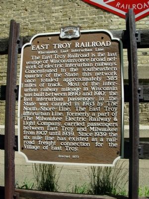East Troy Railroad Marker image. Click for full size.