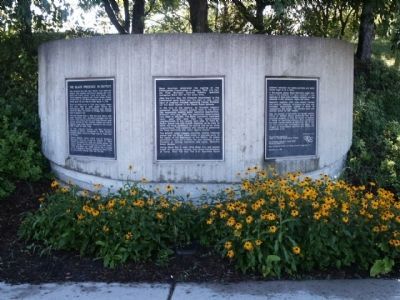 The Black Presence in Detroit Monument. Click for full size. The Black Presence in Detroit Monument image. Click for full size.