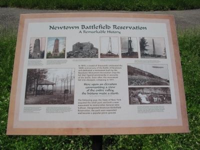 Newtown Battlefield Reservation Marker image. Click for full size.
