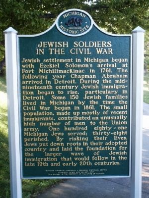 Jewish Soldiers in the Civil War Marker image. Click for full size.