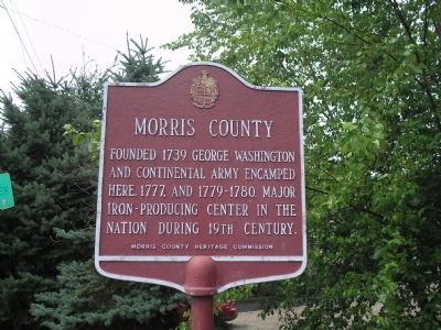 Morris County Marker. Click for full size. Morris County Marker image. Click for full size.