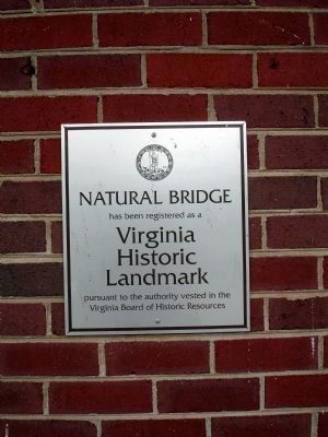 Plaque at the Natural Bridge Visitor Center image. Click for full size.