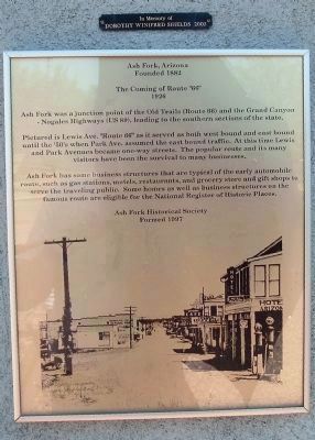 Ash Fork, Arizona / The Coming of Route “66” Marker. Click for full size. Ash Fork, Arizona / The Coming of Route “66” Marker image. Click for full size.