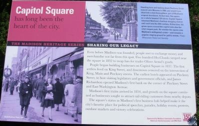Capitol Square has long been the heart of the city Marker image. Click for full size.