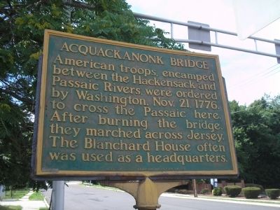 Acquackanonk Bridge Marker. Click for full size. Acquackanonk Bridge Marker image. Click for full size.