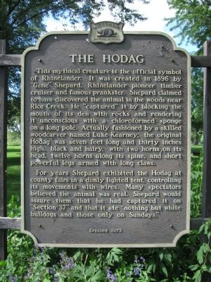 The Hodag Marker image. Click for full size.