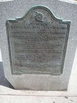 William Alexander – Lord Stirling Marker image. Click for full size.