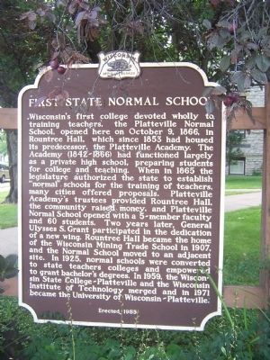 First State Normal School Marker image. Click for full size.