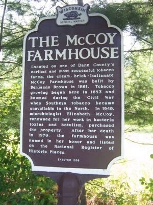 The McCoy Farmhouse Marker image. Click for full size.