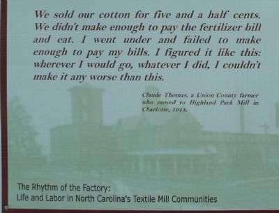 The Rise of the Textile Mill Communities Marker. Click for full size. The Rise of the Textile Mill Communities Marker image. Click for full size.