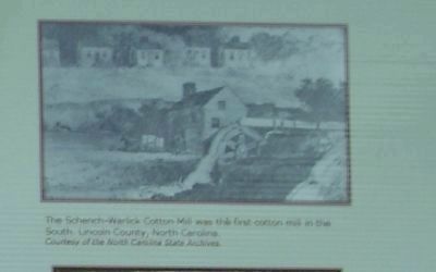 The Schench-Warlick Cotton Mill was the first cotton mill in the South. image. Click for full size.