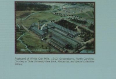 Postcard of White Oak Mills, 1912. Greensboro, North Carolina. image. Click for full size.