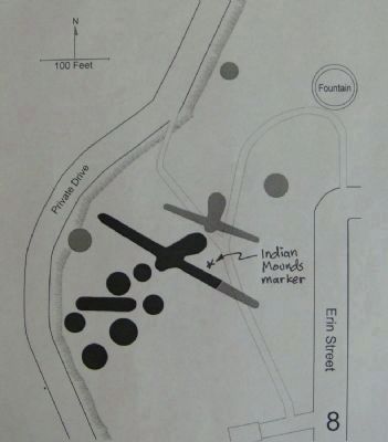Map of Indian Mounds Marker Area image. Click for full size.
