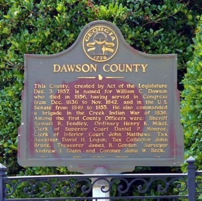 Dawson County Marker image. Click for full size.