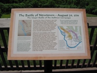 The Battle of Newtown Marker image. Click for full size.