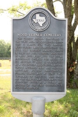 Wood-Verner Cemetery Marker image. Click for full size.