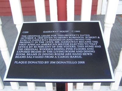 Gassaway House Marker. Click for full size. Gassaway House Marker image. Click for full size.