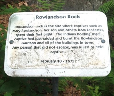 Rowlandson Rock Marker image. Click for full size.