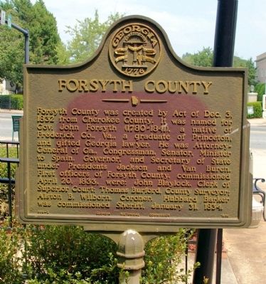 Forsyth County Marker image. Click for full size.