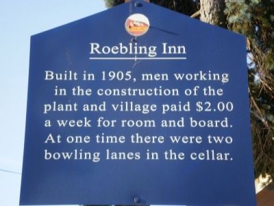 Roebling Inn Marker. Click for full size. Roebling Inn Marker image. Click for full size.