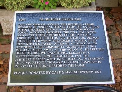 Dr. Smithers' House Marker image. Click for full size.