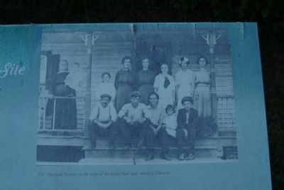 The Marshall Family on the steps of the house that once stood in Glencoe. image. Click for full size.