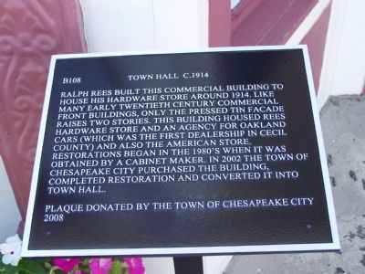 Town Hall Marker. Click for full size. Town Hall Marker image. Click for full size.