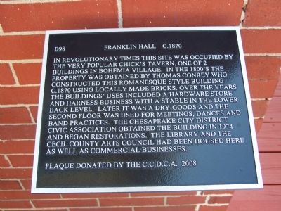 Franklin Hall Marker image. Click for full size.