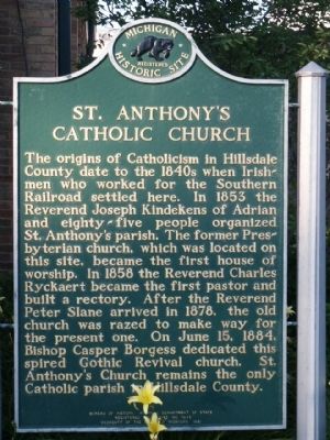St. Anthony's Catholic Church Marker image. Click for full size.