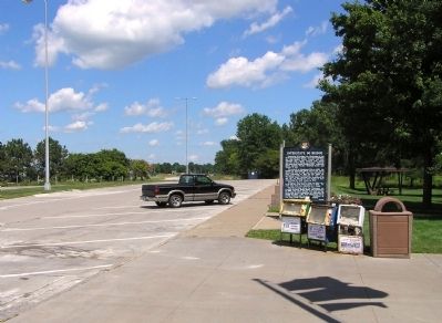 Wide view of the Historic Davenport / Interstate 80 Bridge Marker. Click for full size. Wide view of the Historic Davenport / Interstate 80 Bridge Marker image. Click for full size.