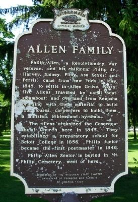 Allen Family Marker image. Click for full size.