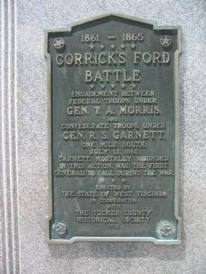 Corrick's Ford Battle Marker image. Click for full size.