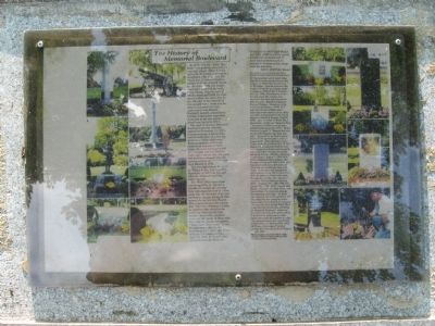 The History of Memorial Boulevard Marker image. Click for full size.