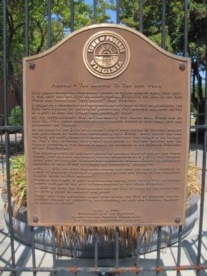 Phoebus - The Gateway To The New World Marker. Click for full size. Phoebus - The Gateway To The New World Marker image. Click for full size.