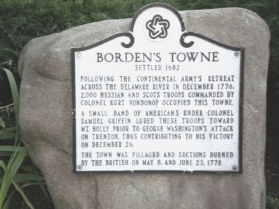 Borden's Towne Marker image. Click for full size.