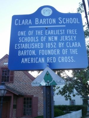 Clara Barton School Marker image. Click for full size.